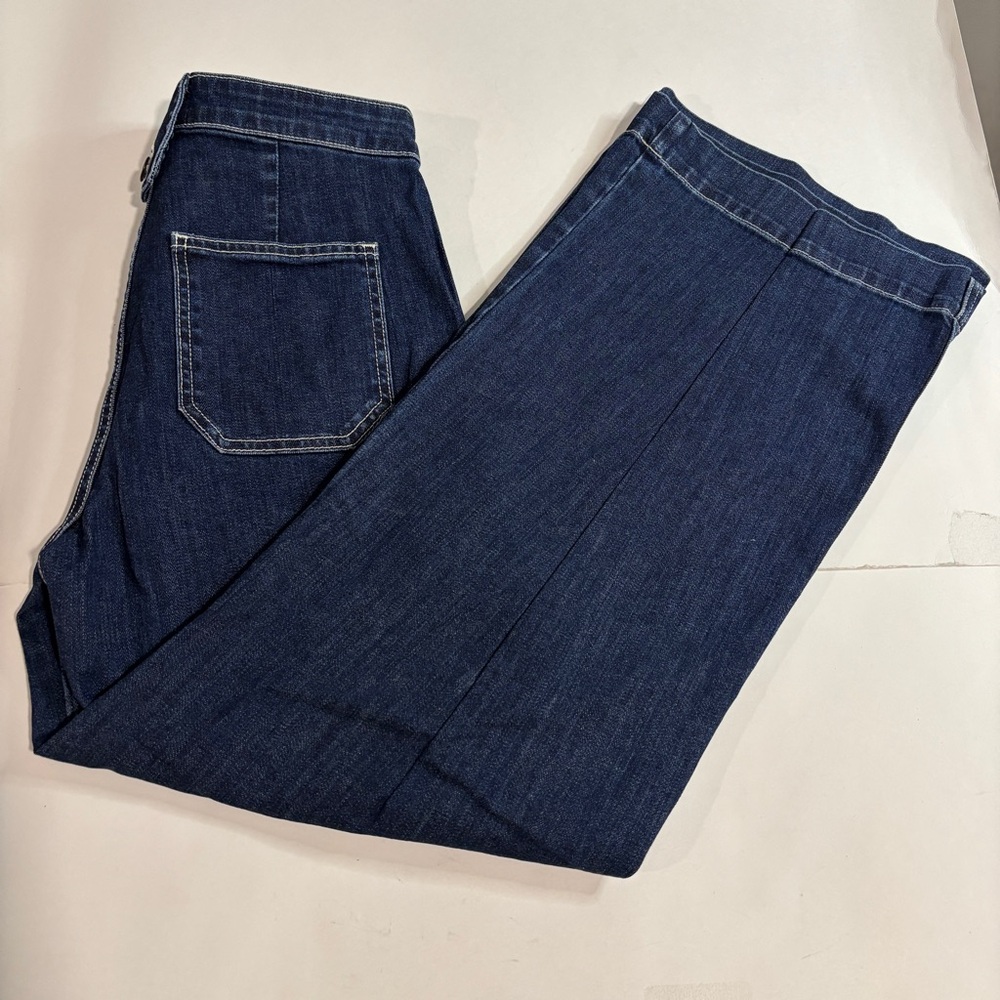 Ramy Brook 27 Theodora Blue High Waisted Wide Leg Jeans - Picture 5 of 13